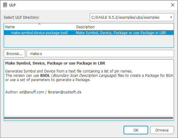 Generates Symbol and Device from a text file containing a list of pin names